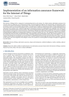 Implementation of an information assurance framework for the Internet of Things